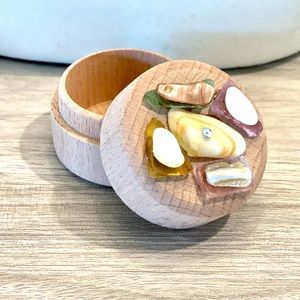 Seashell and sea glass trinket box